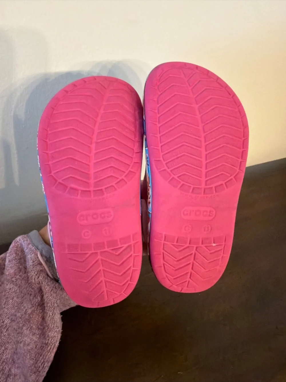 Crocs Paw Patrol Clogs Girls Pink Slip-On Shoes, Size C11